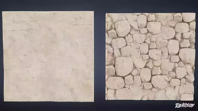 ANCIENT TEMPLE - Stone Wall 01 - LOW POLY