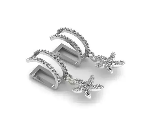 Sea star earcuff 3d model 3D print model
