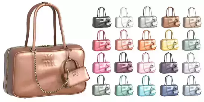 Miu Miu Leather Beau Bag Low-poly 3D model