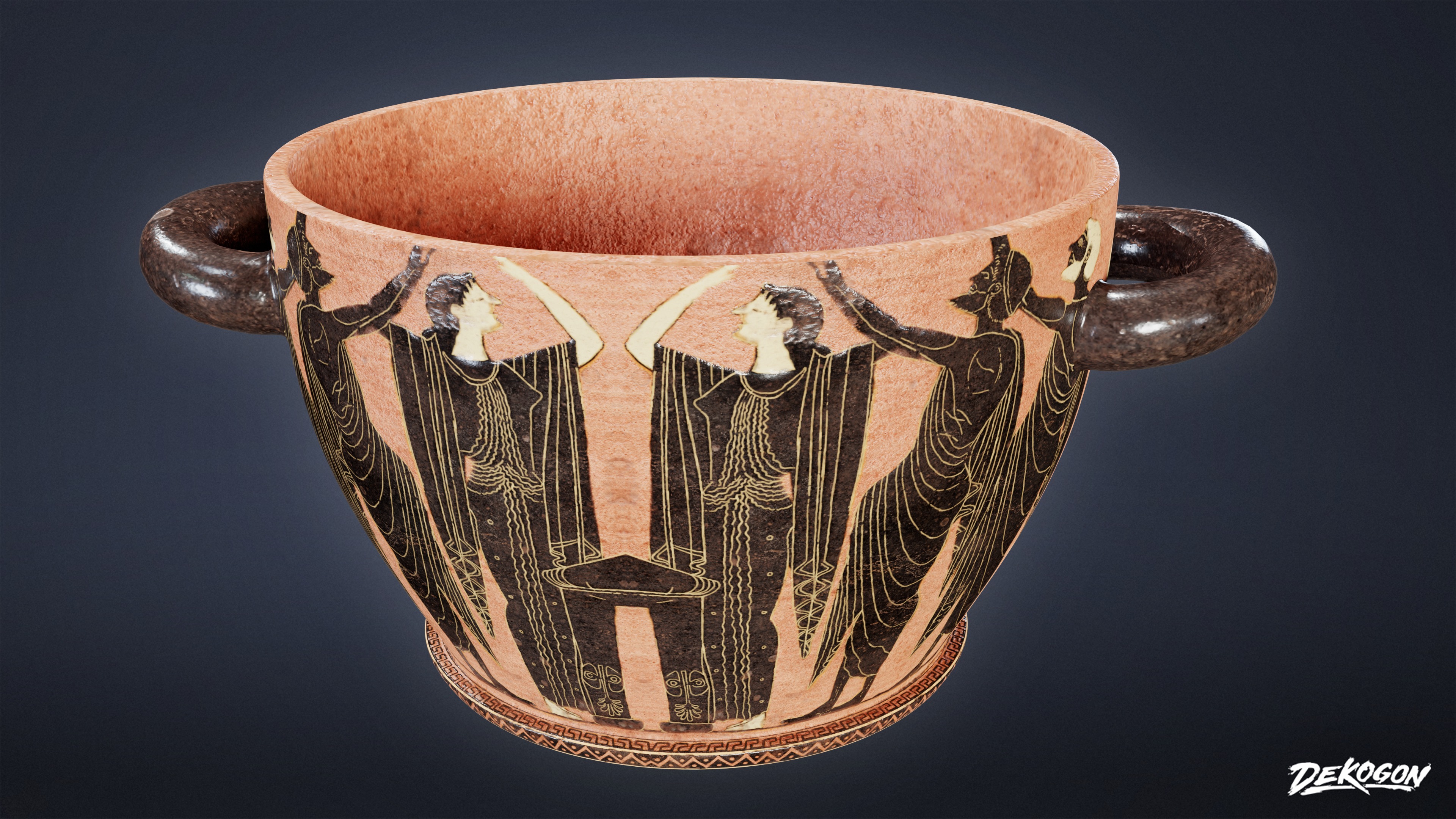 ANCIENT TEMPLE - Urns 01 - LOW POLY Low-poly 3D model_13