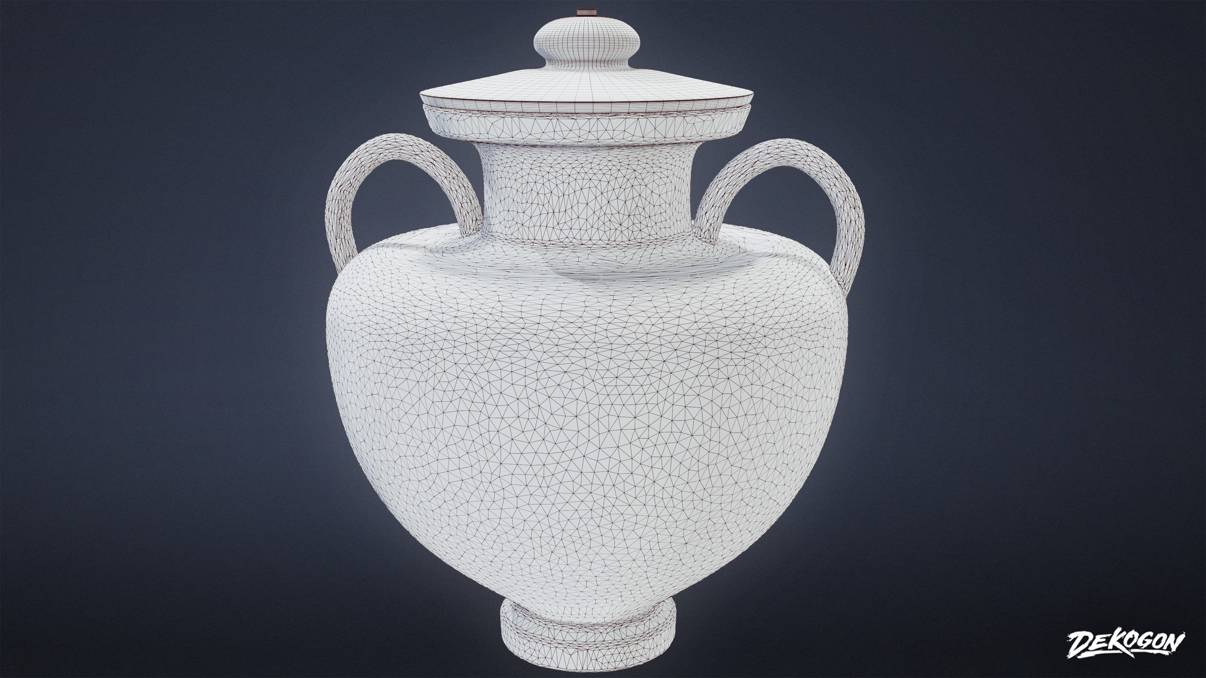 ANCIENT TEMPLE - Urns 01 - LOW POLY Low-poly 3D model_17