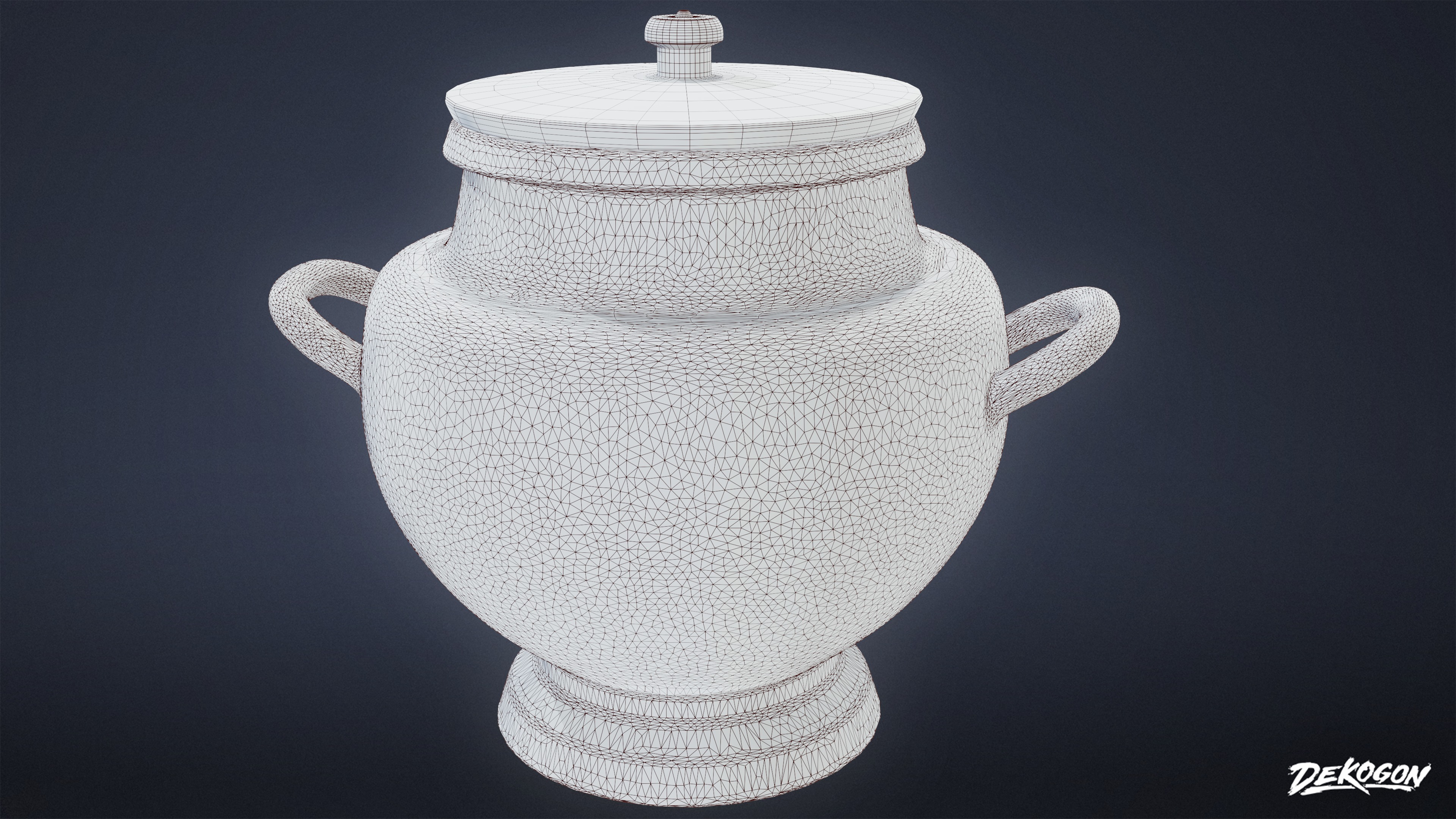 ANCIENT TEMPLE - Urns 01 - LOW POLY Low-poly 3D model_16