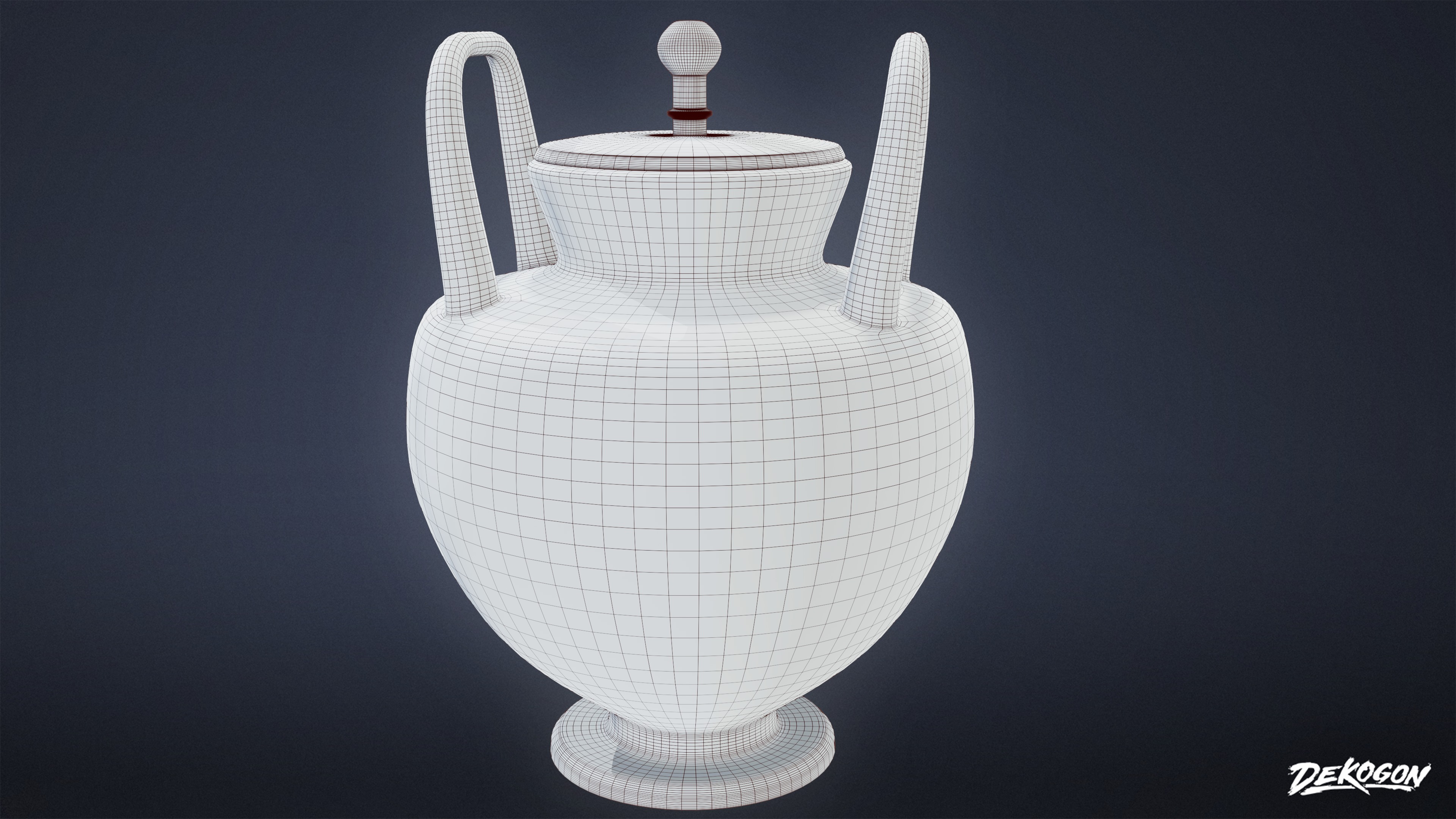 ANCIENT TEMPLE - Urns 01 - LOW POLY Low-poly 3D model_18