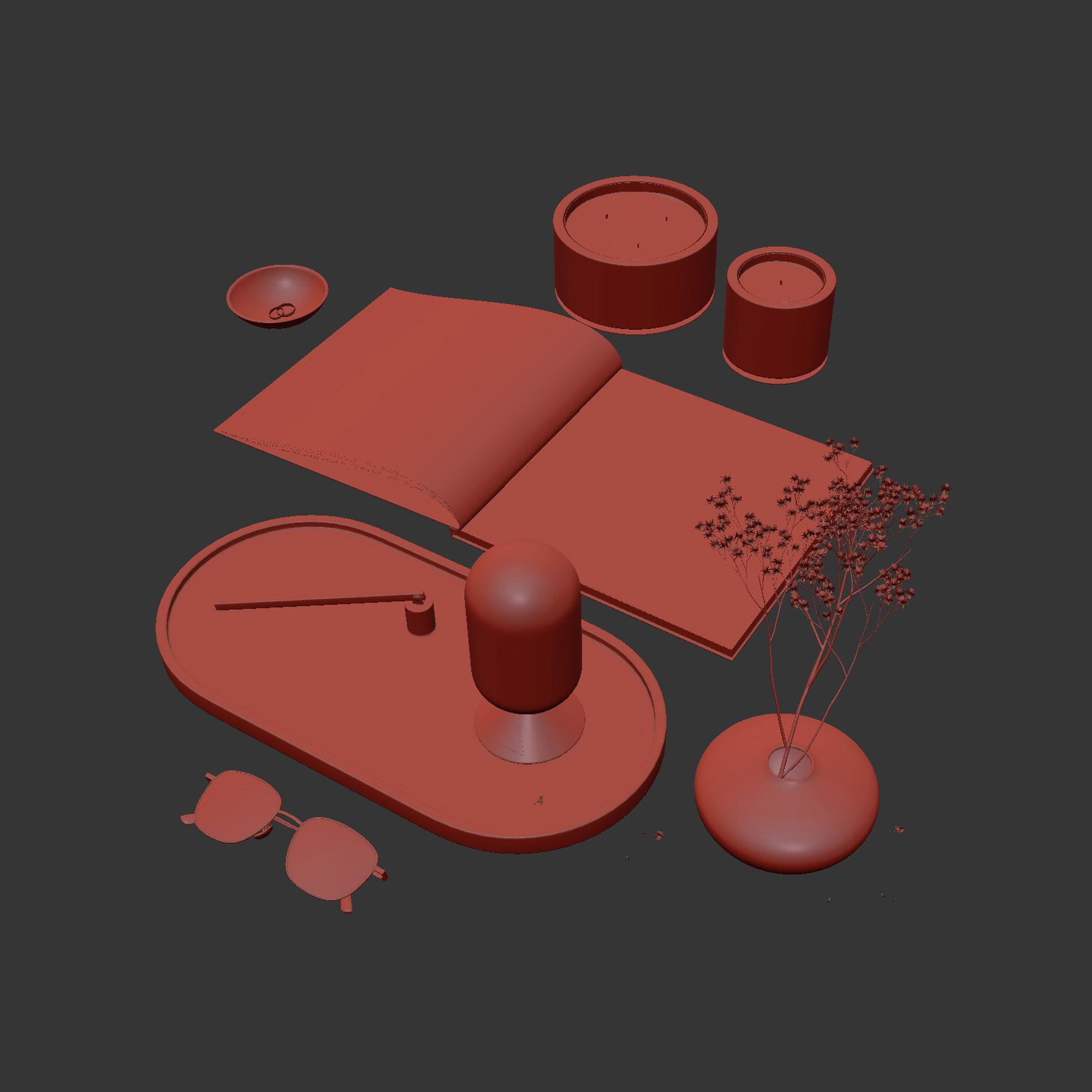 Decor set 39 3D model_7