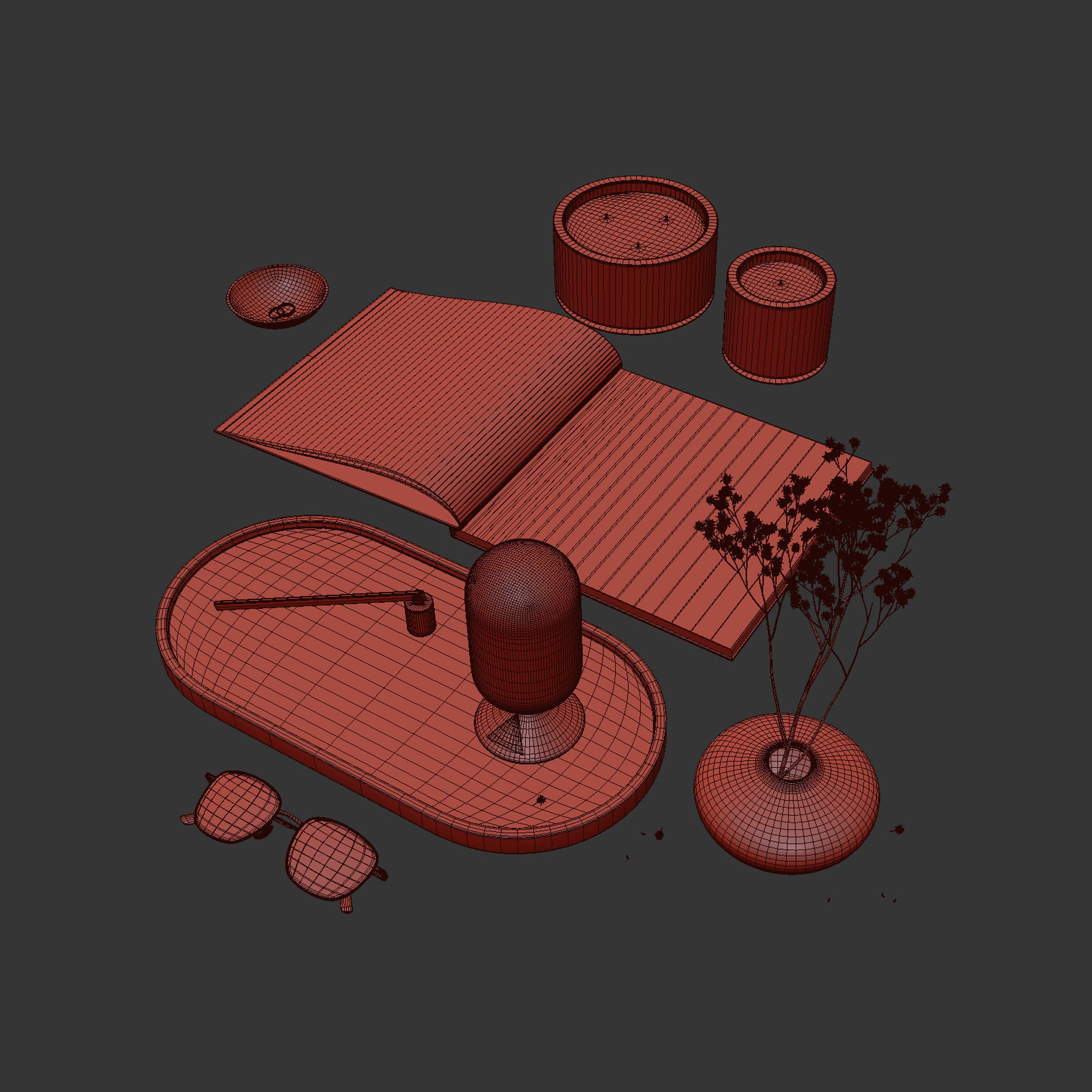 Decor set 39 3D model_8