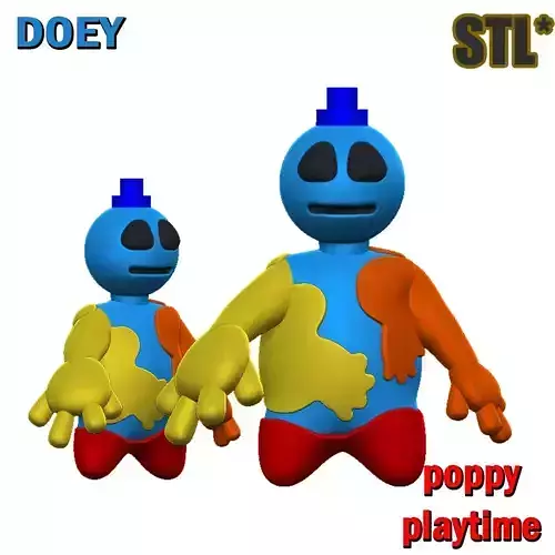 Poppy Playtime Chapter 4 Doey STL 3D Model Character Fanart 3D print model