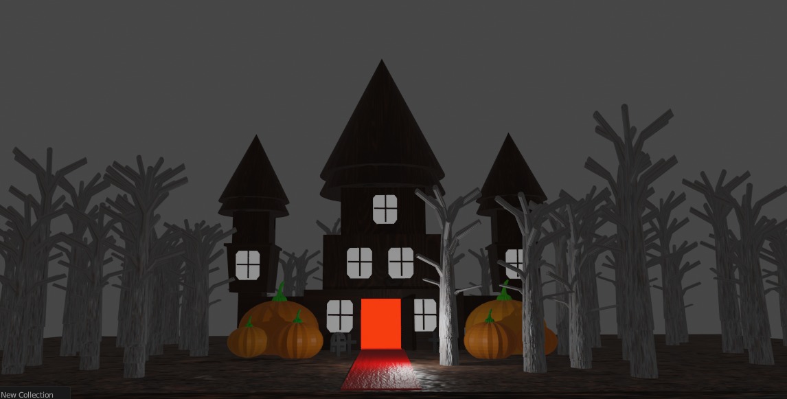 Casa de Halloween  3D model_3