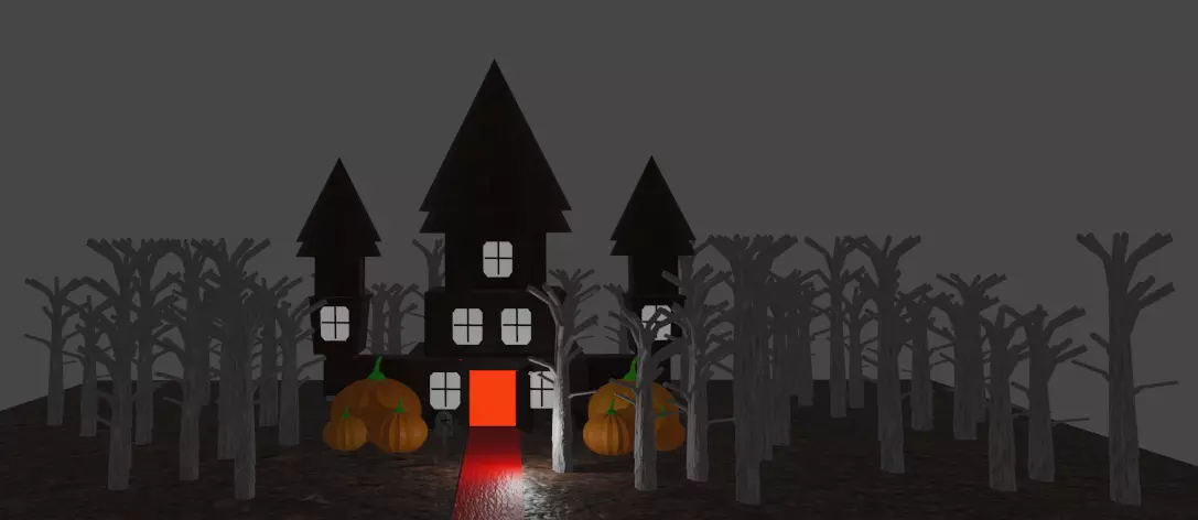 Casa de Halloween  3D model_0