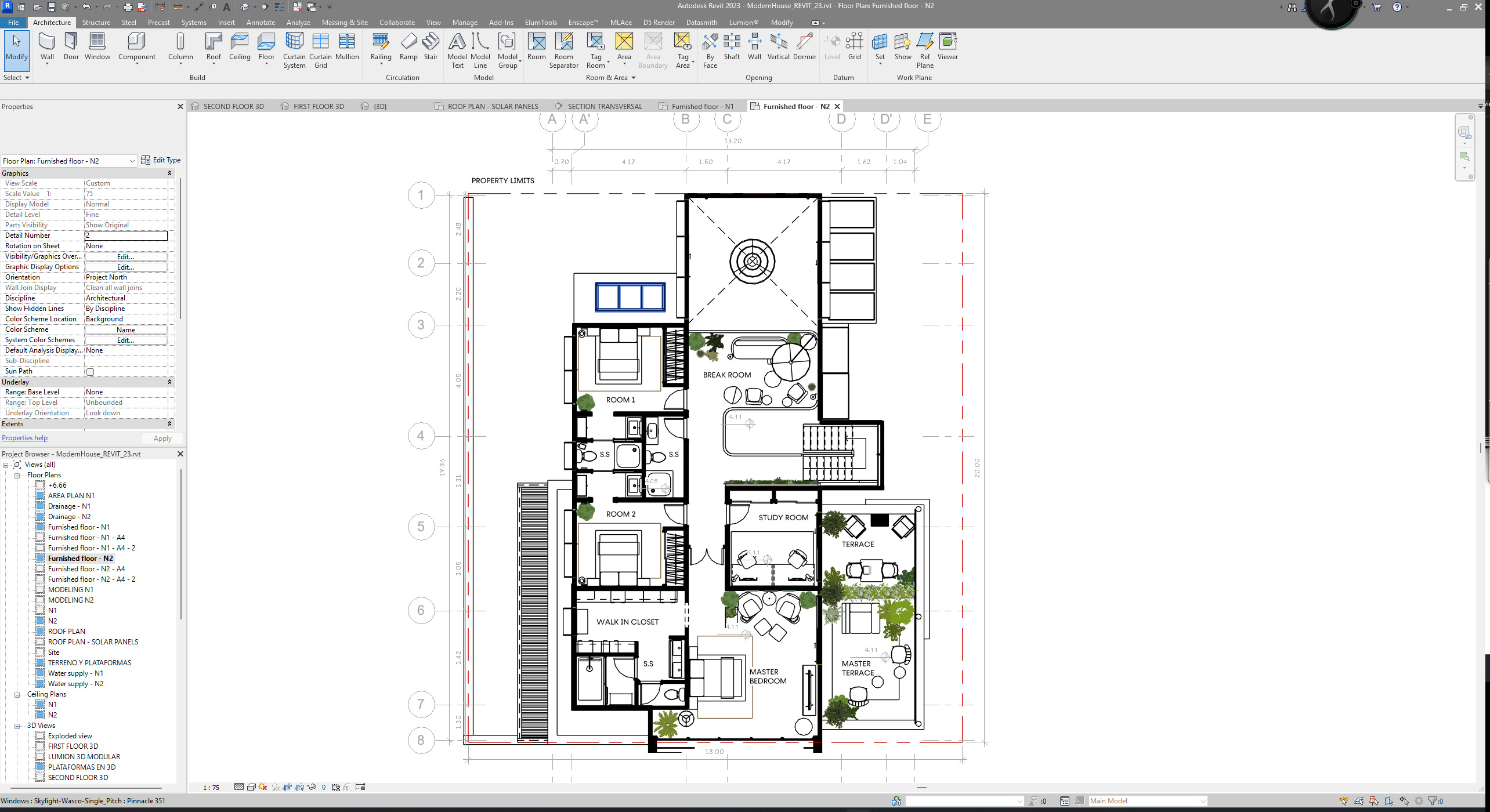 Modern House  Complete Revit and Lumion Fully Furnished 3D model_16