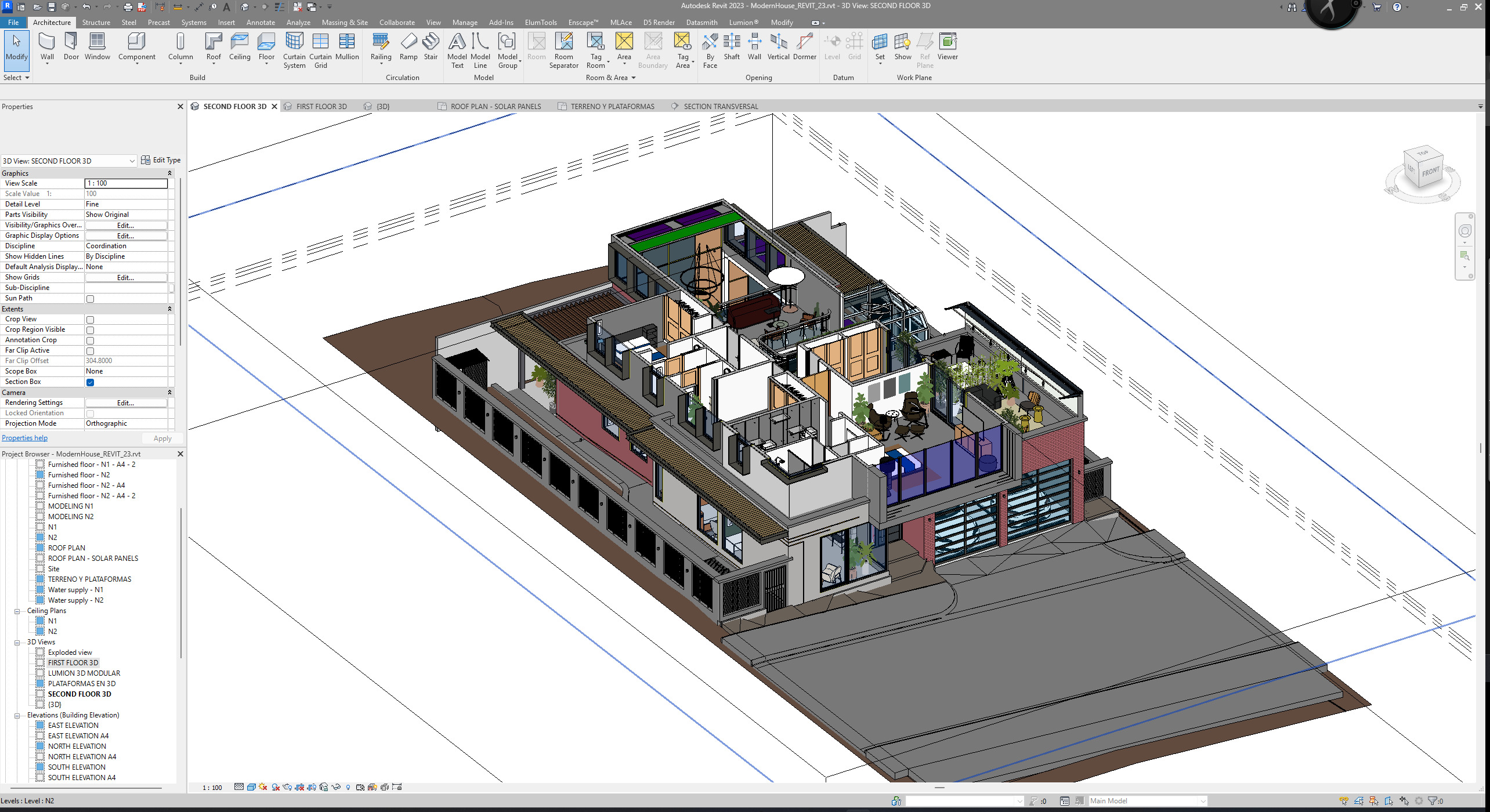 Modern House  Complete Revit and Lumion Fully Furnished 3D model_17
