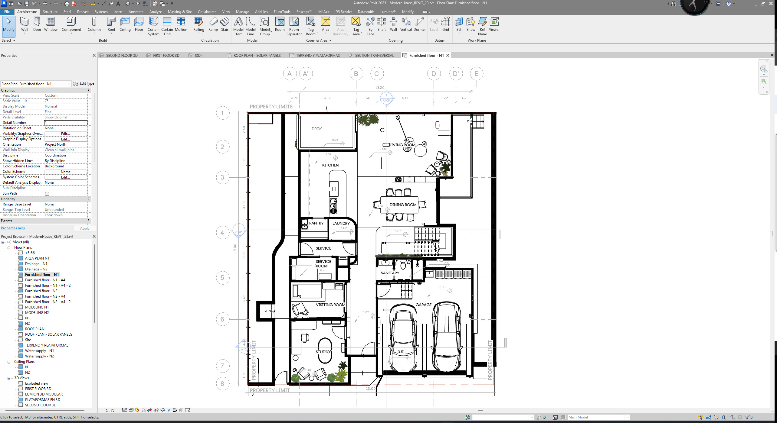 Modern House  Complete Revit and Lumion Fully Furnished 3D model_15