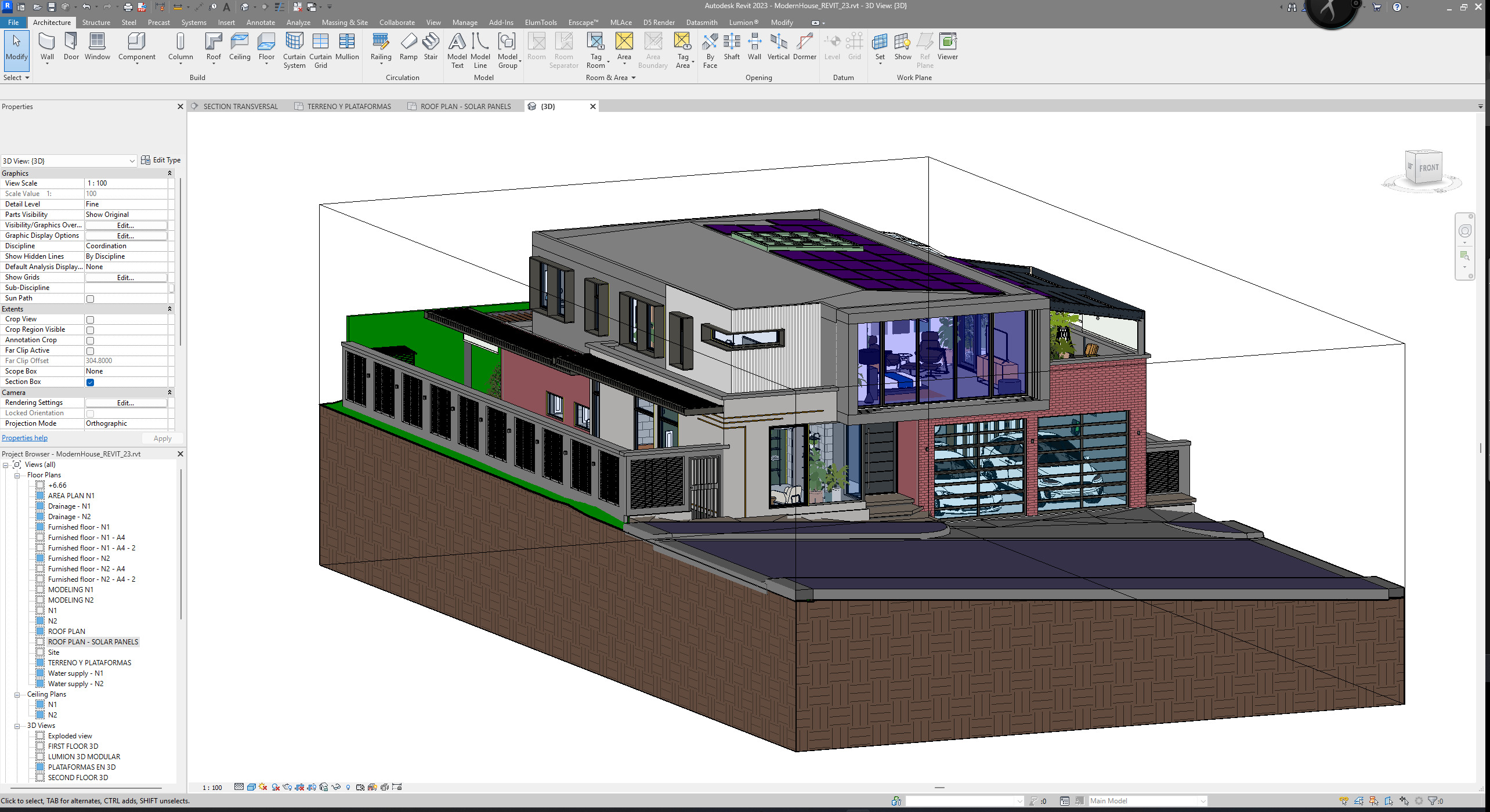 Modern House  Complete Revit and Lumion Fully Furnished 3D model_11