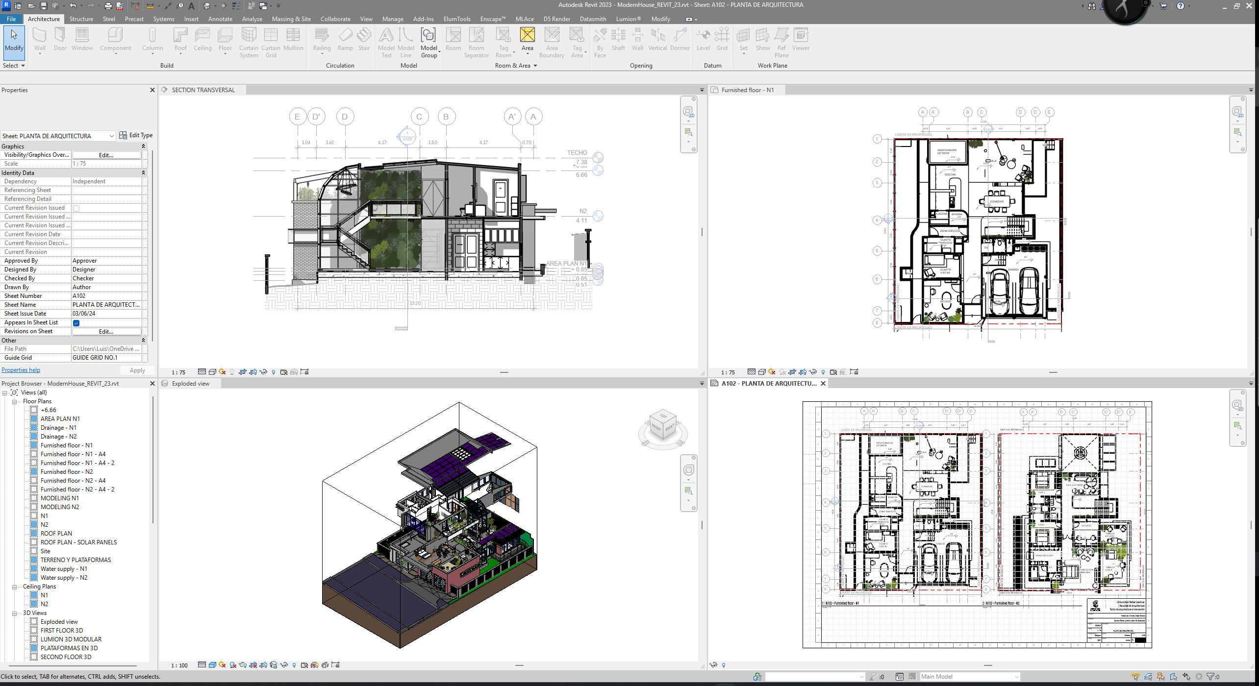 Modern House  Complete Revit and Lumion Fully Furnished 3D model_18