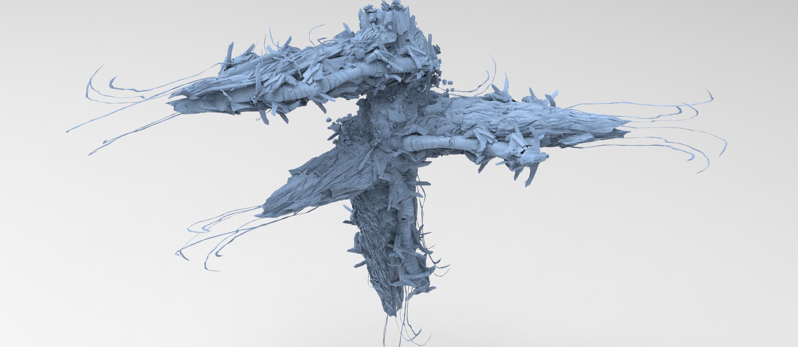 Deep Asteroid mine facility exterior collection 2 3D model_7