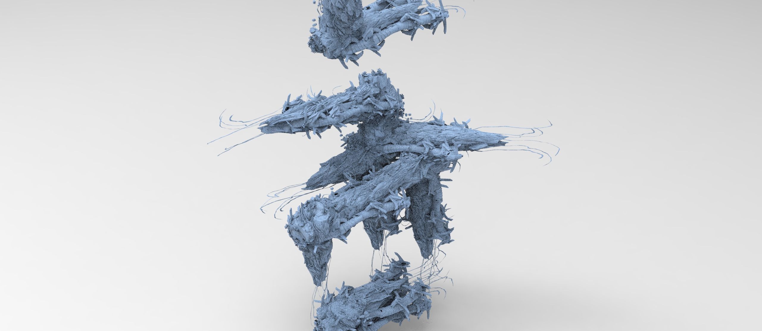 Deep Asteroid mine facility exterior collection 2 3D model_5