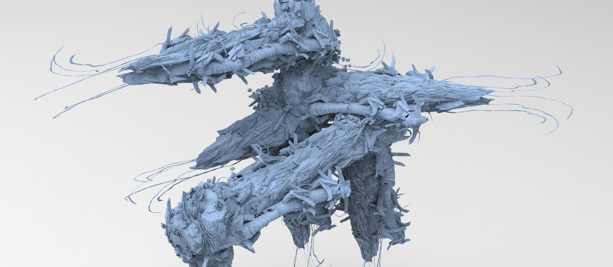 Deep Asteroid mine facility exterior collection 2 3D model_6