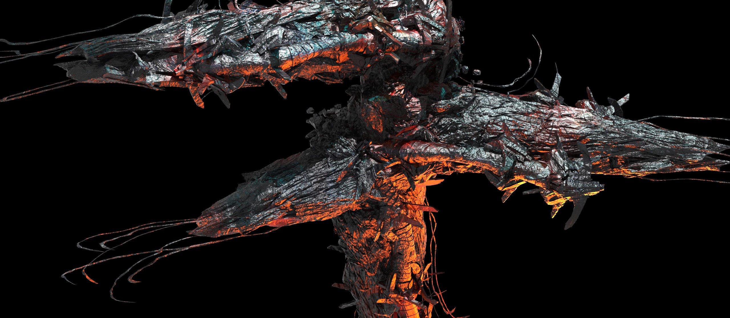 Deep Space Asteroid Horror station 2 3D model_1