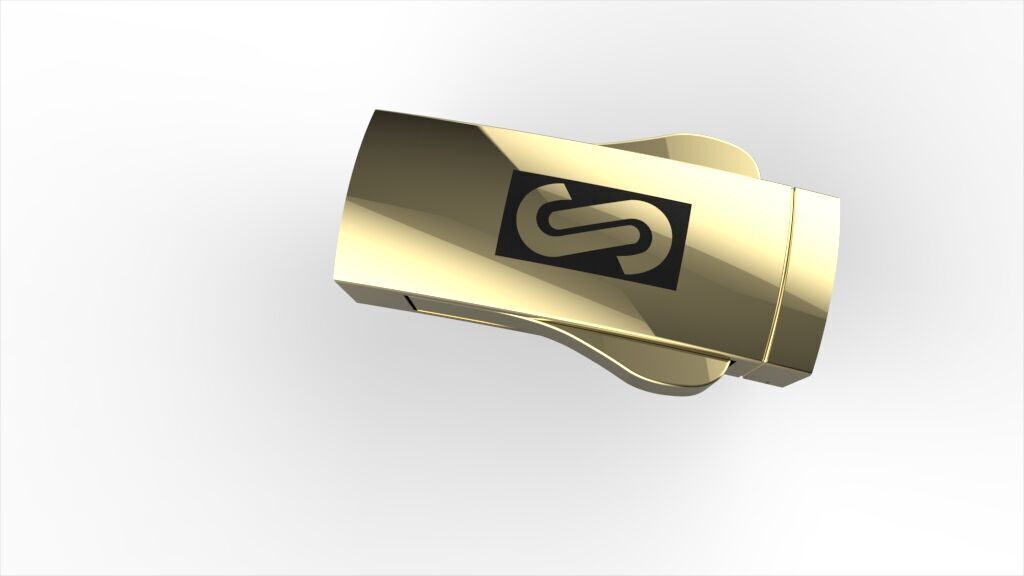 9mm monaco box claps lock for cuban chain 3D print model 3D print model_5