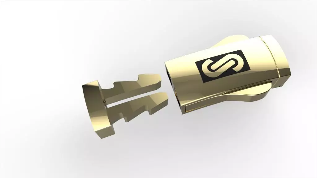 9mm monaco box claps lock for cuban chain 3D print model 3D print model_0