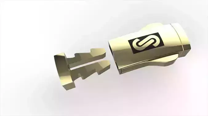 9mm monaco box claps lock for cuban chain 3D print model 3D print model