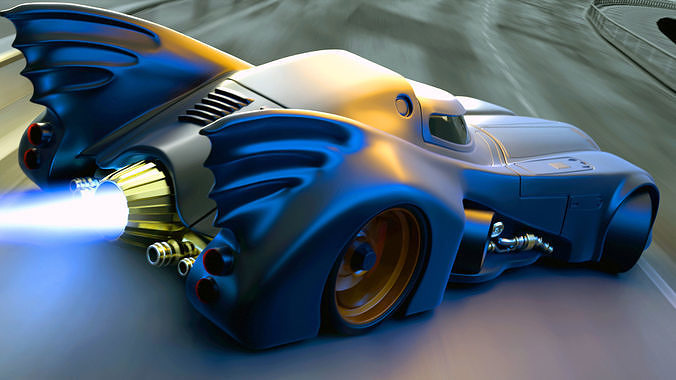 Phatmobile - Rigged Car Model Free 3D model