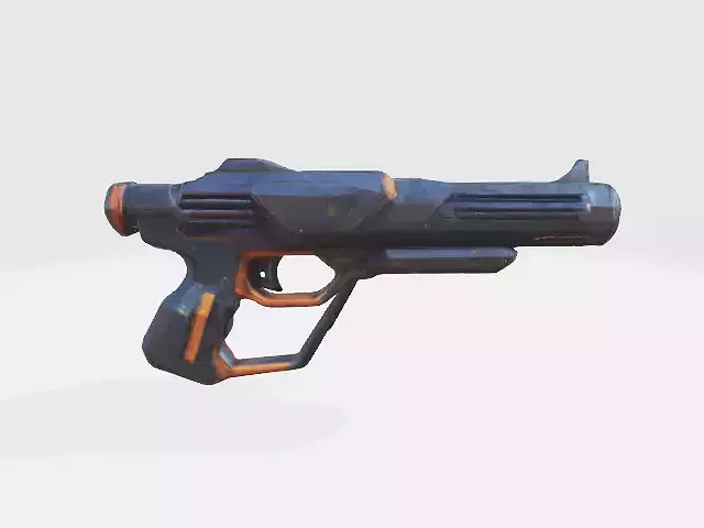 lowpoly scifi gun