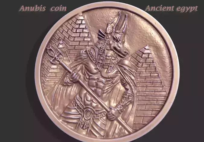 ANUBIS COIN ANCIENT EGYPT M03 3D print model