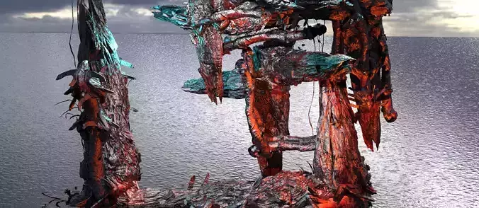 Deep ocean leviathan monster station  6 3D model
