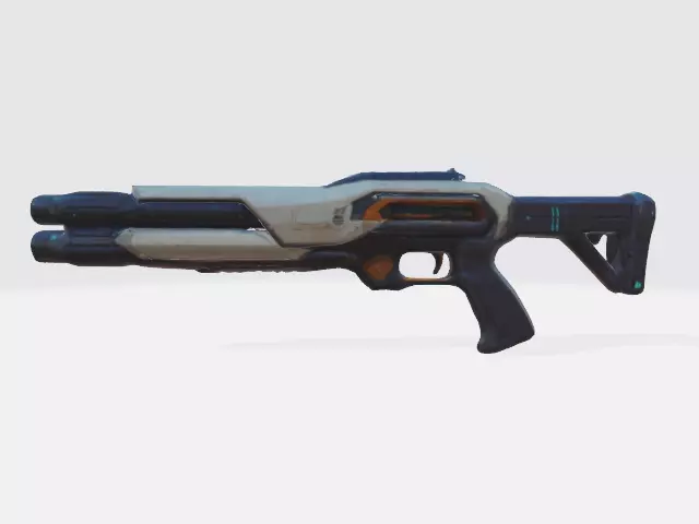 Lowpoly scifi gun Low-poly 3D model
