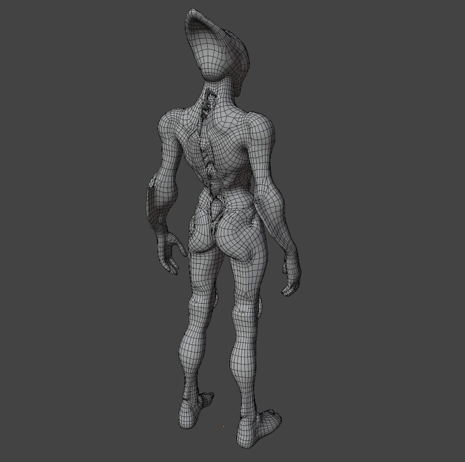 Sci Fi Robot Female Rigged Low-poly 3D model_4