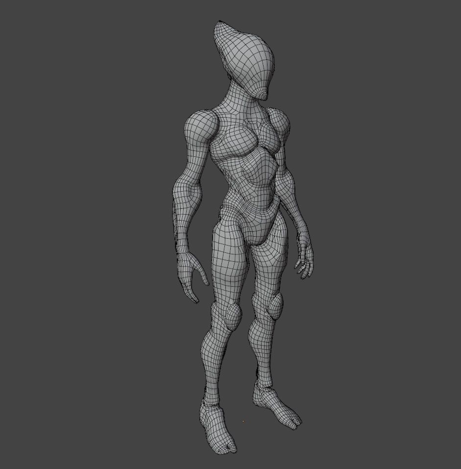 Sci Fi Robot Female Rigged Low-poly 3D model_5