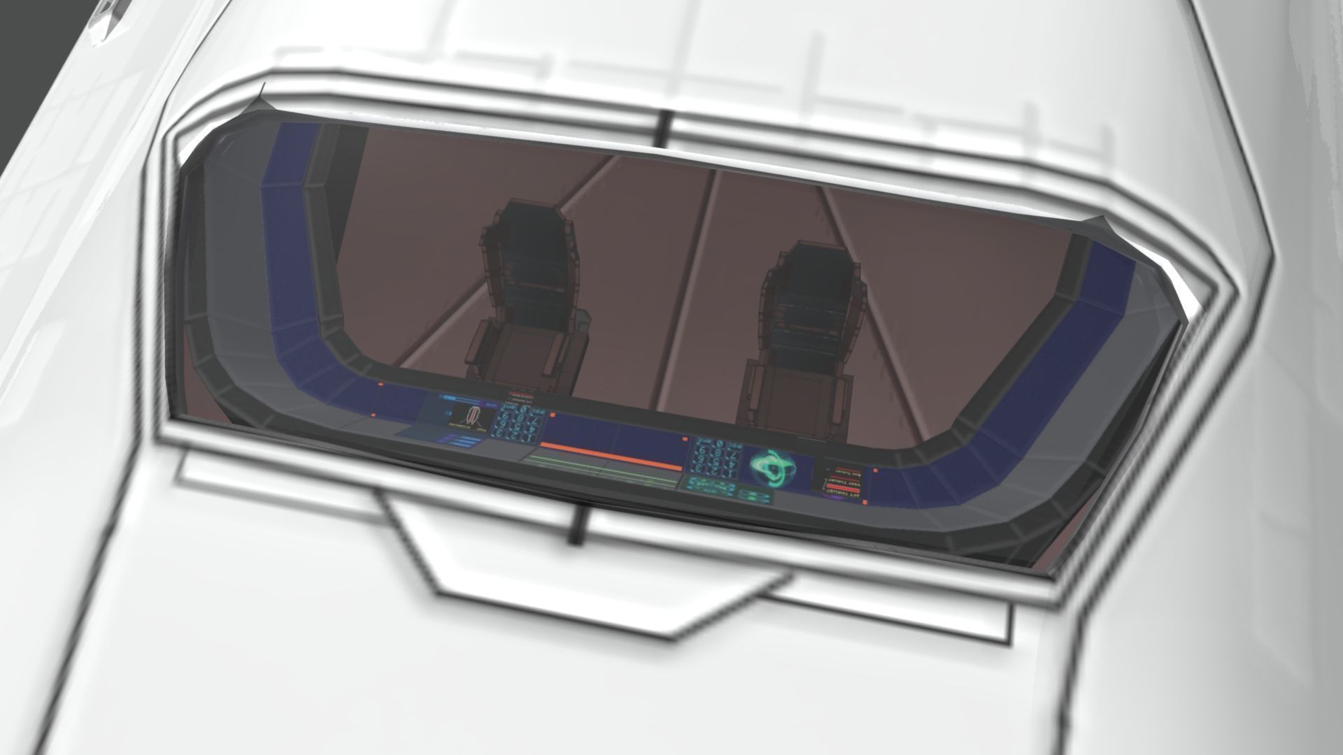 Space yacht 3D model_19