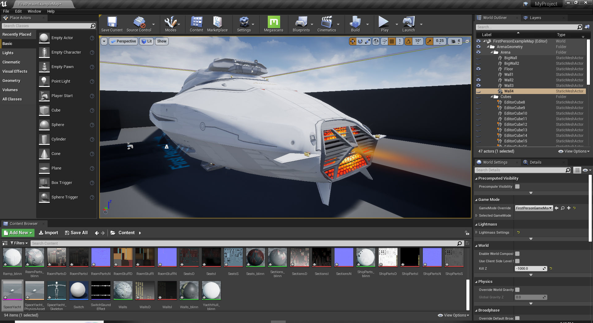 Space yacht 3D model_15