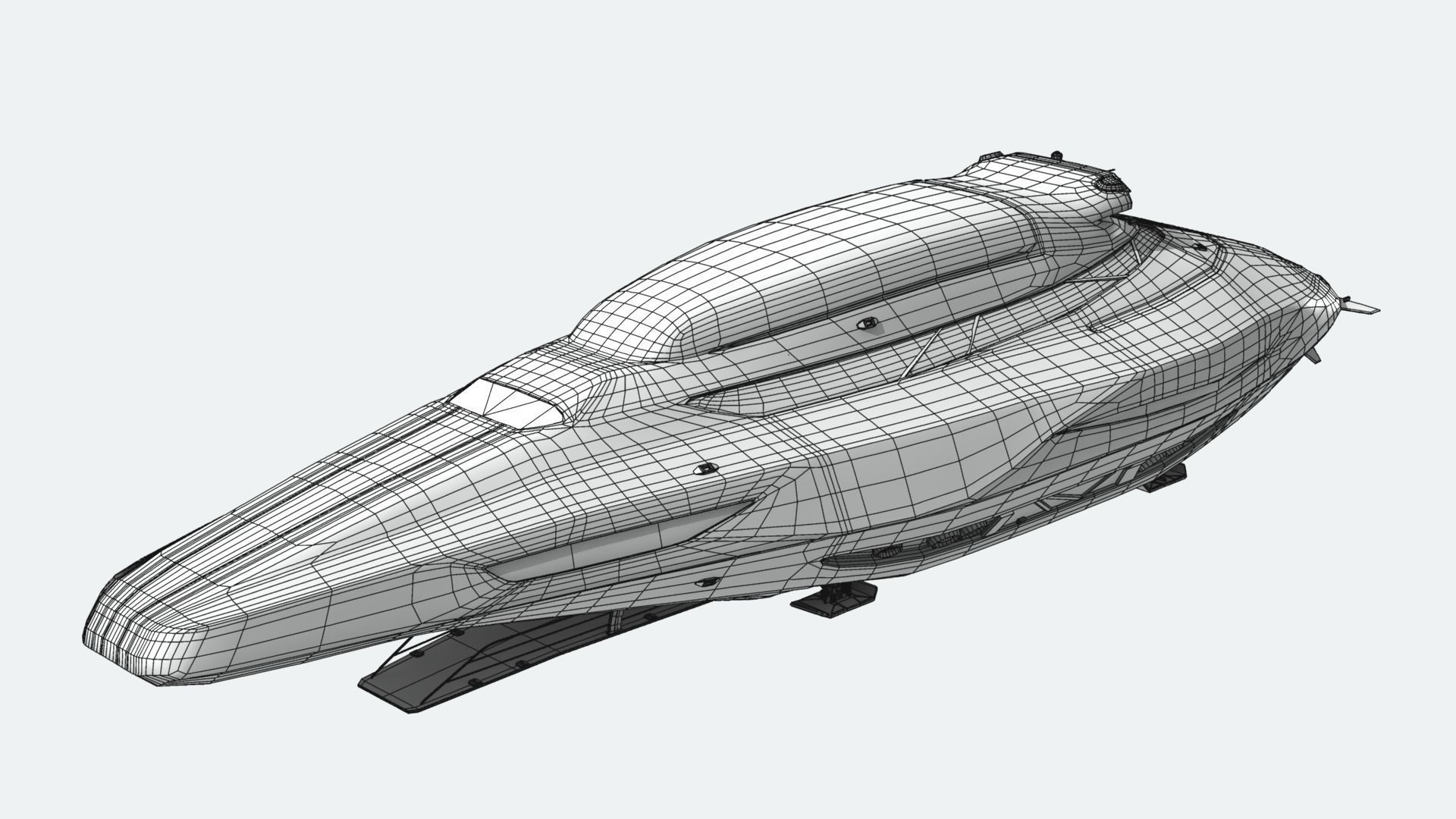 Space yacht 3D model_10