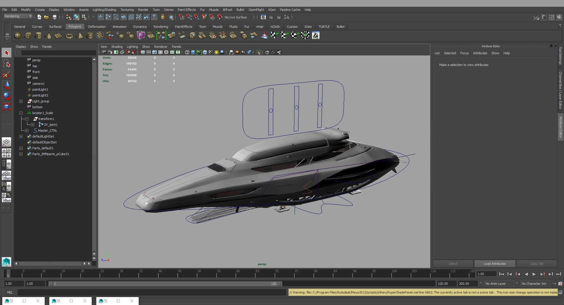 Space yacht 3D model_14