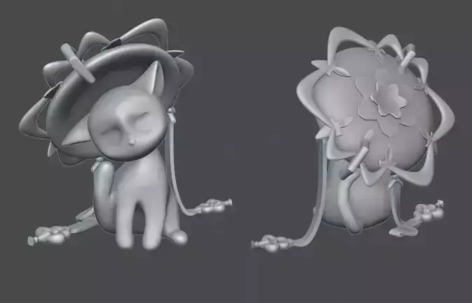 Wanderer Cat stl for 3D printing