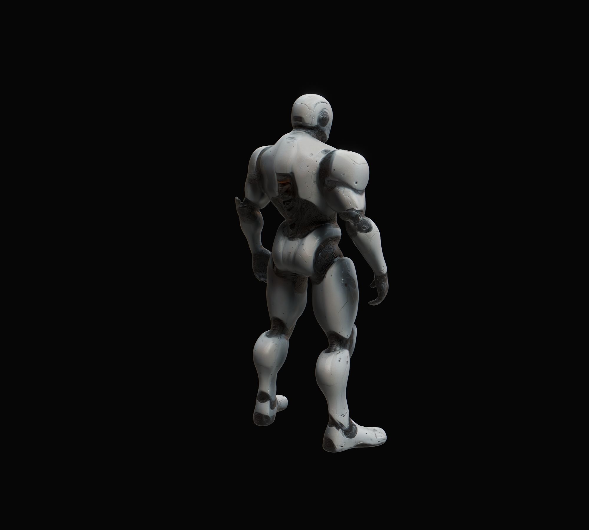 Robot Superhero Rigged Low-poly 3D model_2