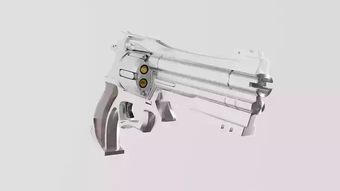 Realistic 3D Revolver Model  High Quality Design