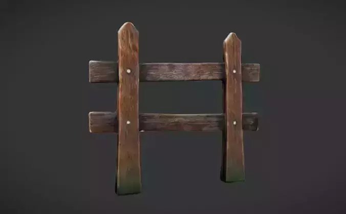 wooden fence  3D Model
