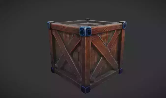 stylized wooden Crates  3D Game Ready Model