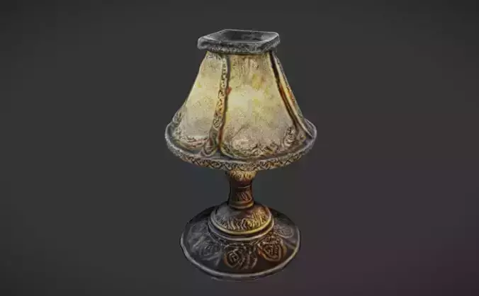 Old Lamp Game Ready 3D Model