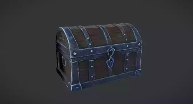Old Chest Game Ready 3D Model