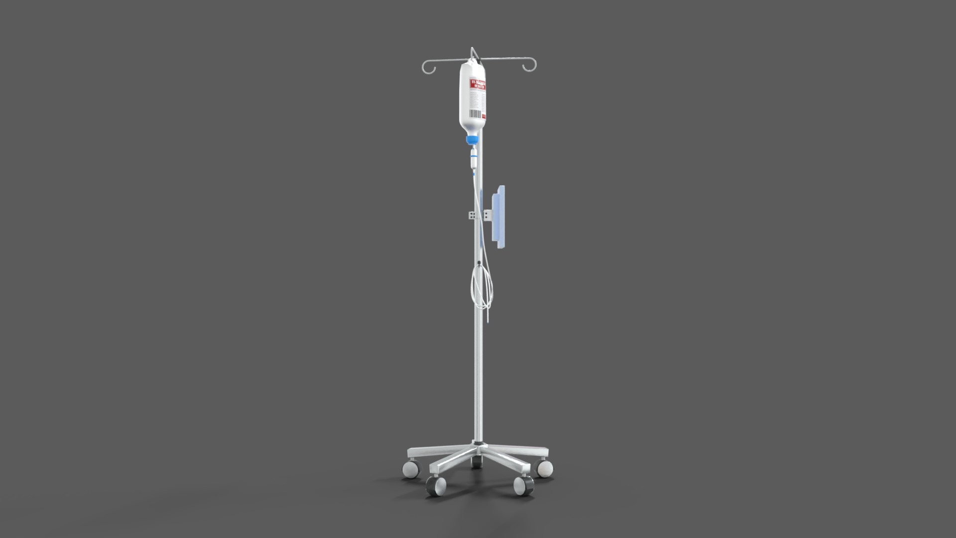 IV Pole Dextrose Drip Stand Medical Low-poly 3D model_4