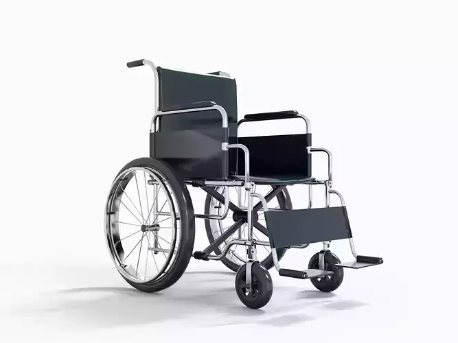 Wheelchair Medical Low-poly 3D model