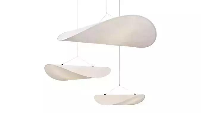 Wabi-sabi Tense Pendant Lamp Dia 70 90 120 3D model