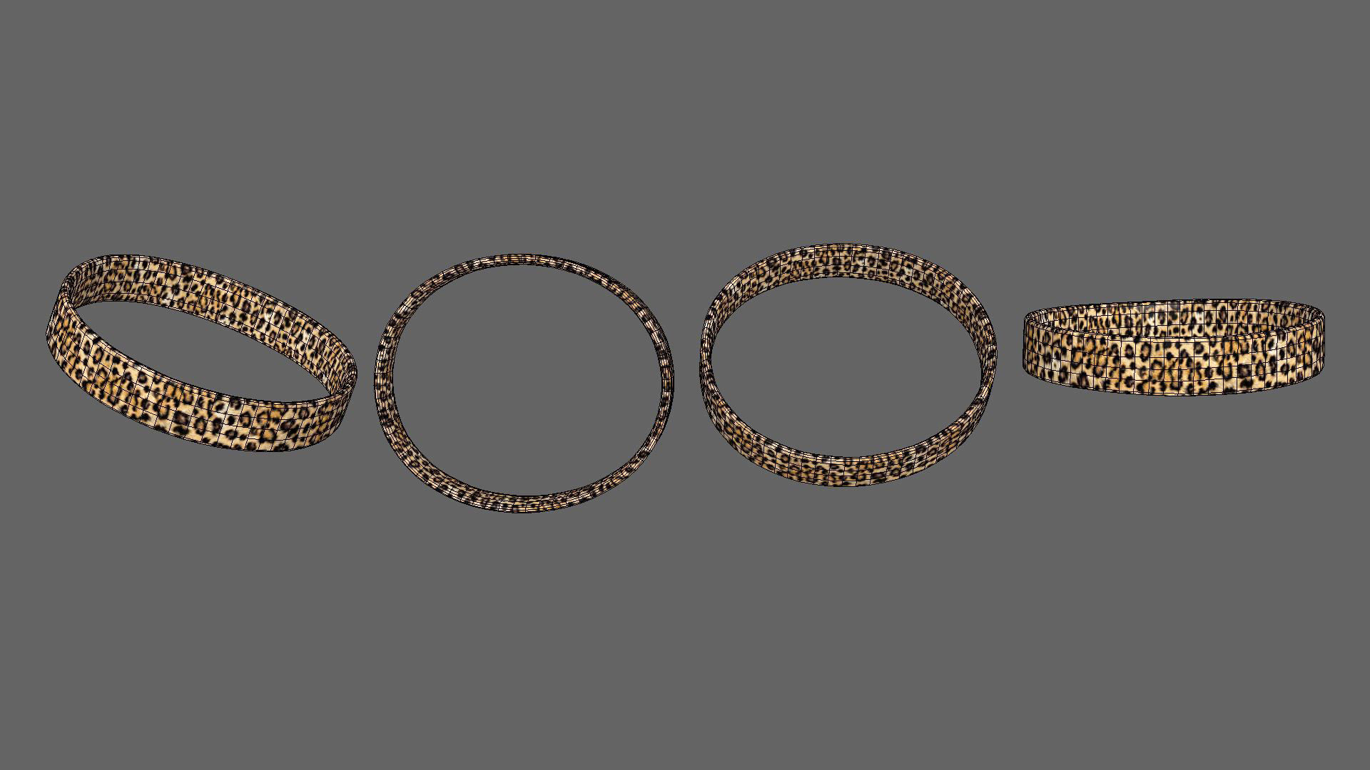 Prop127 Leopard Headband Low-poly 3D model_6