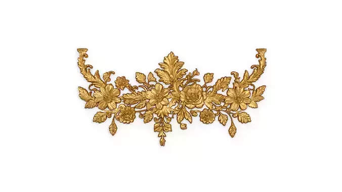 Classic decor ornament carved 60 3D model