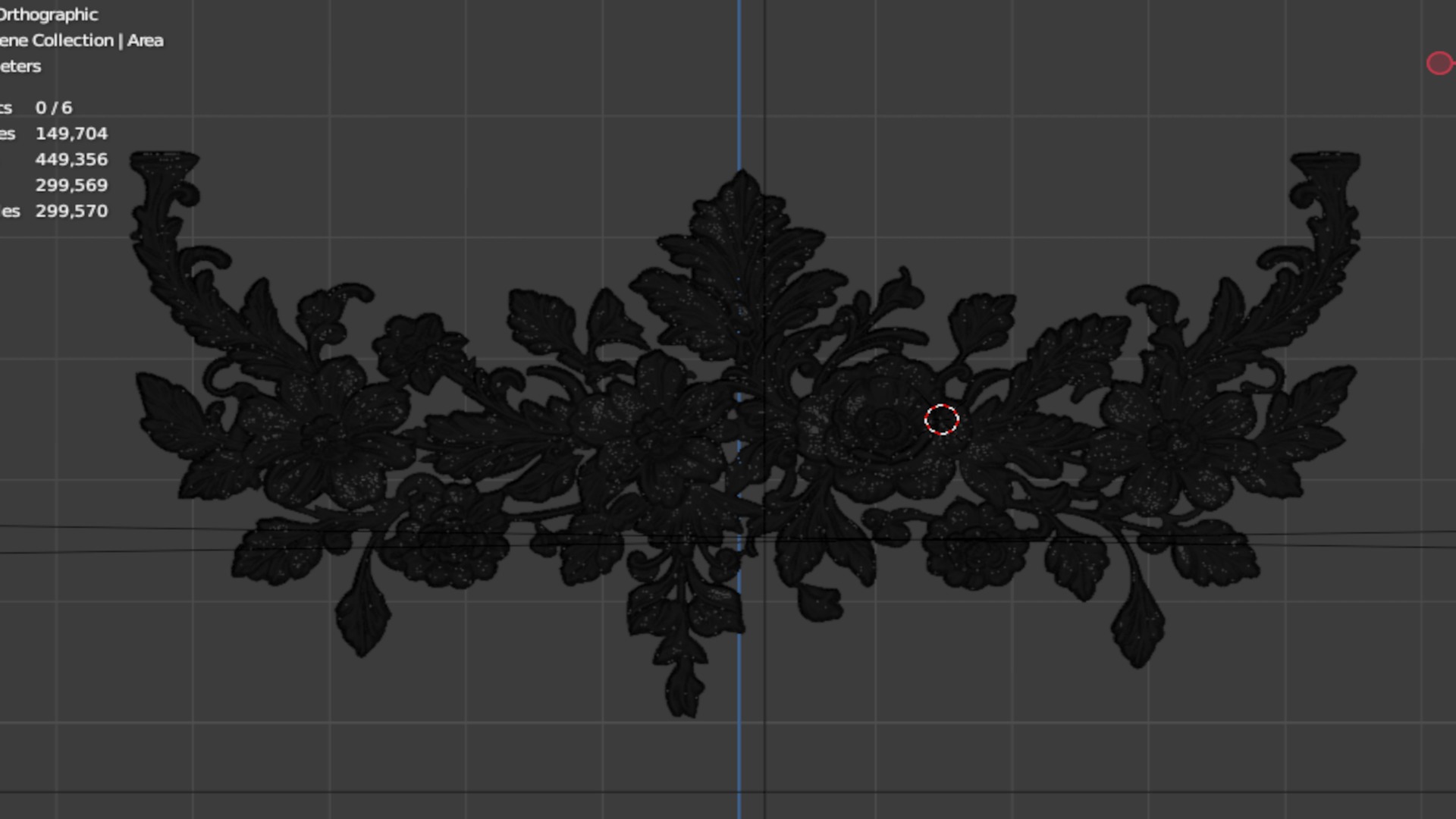 Classic decor ornament carved 60 3D model_5