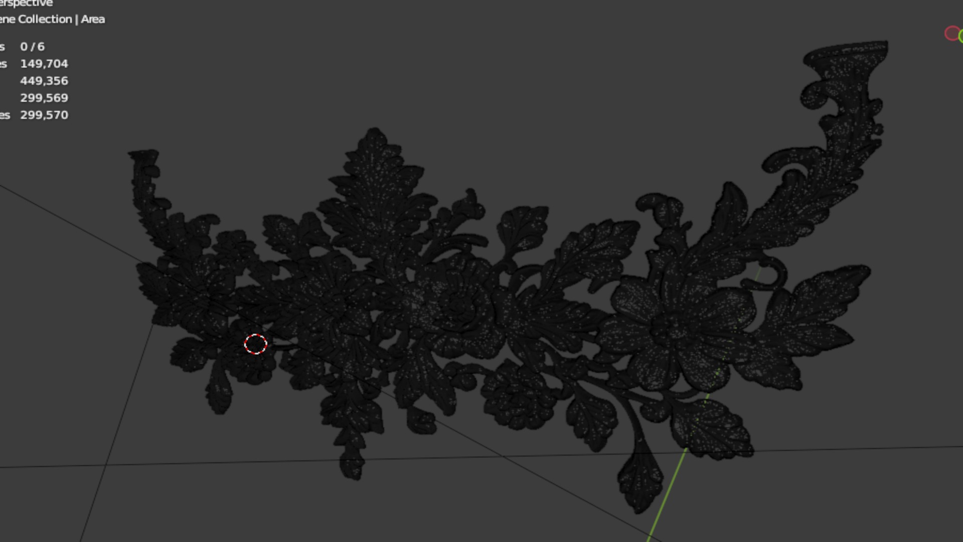 Classic decor ornament carved 60 3D model_6