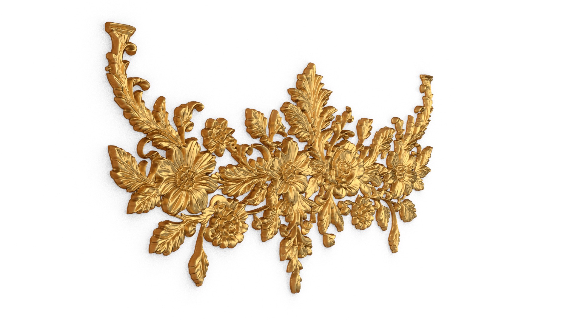 Classic decor ornament carved 60 3D model_2